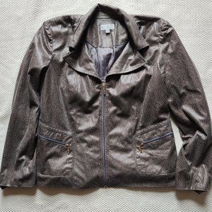 Brown shiny snakeskin jacket 12